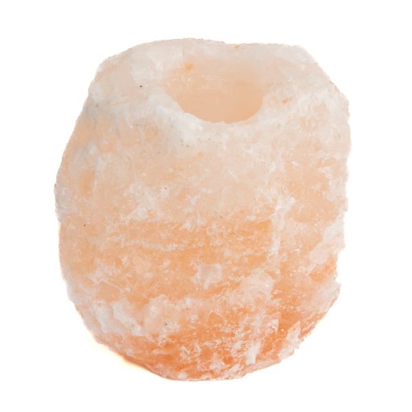 Zoutsteen Waxinelichthouder Oranje/Roze (1,5 | 2 kg)