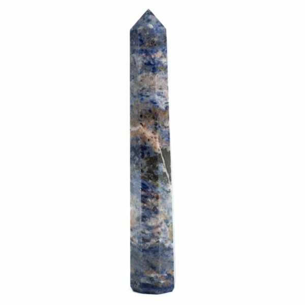 Edelsteen Obelisk Punt Sodaliet | 90 - 120 mm | 8 zijden