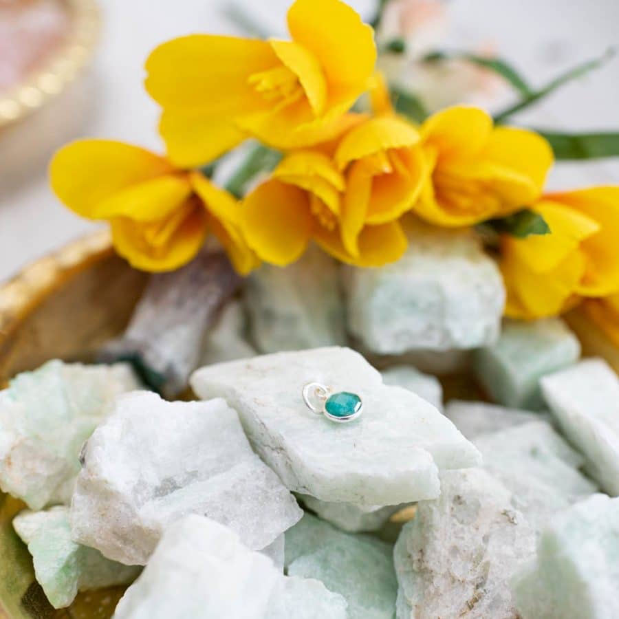 Geboortesteen Hanger Mei Smaragd 925 Zilver (6 mm) - Afbeelding 4