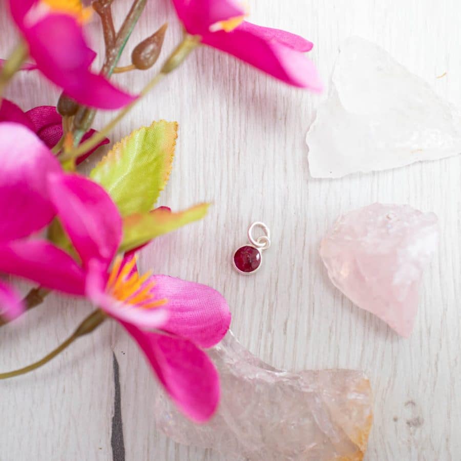 Geboortesteen Hanger Juli Robijn 925 Zilver (6 mm) - Afbeelding 3