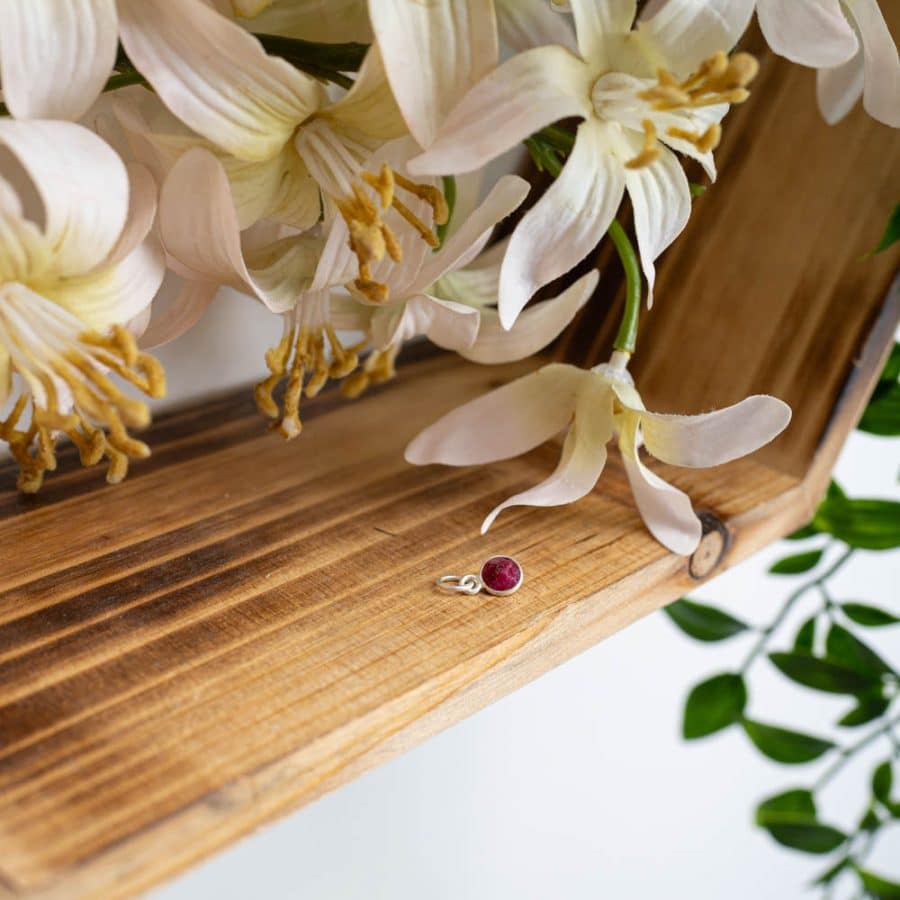 Geboortesteen Hanger Juli Robijn 925 Zilver (6 mm) - Afbeelding 2