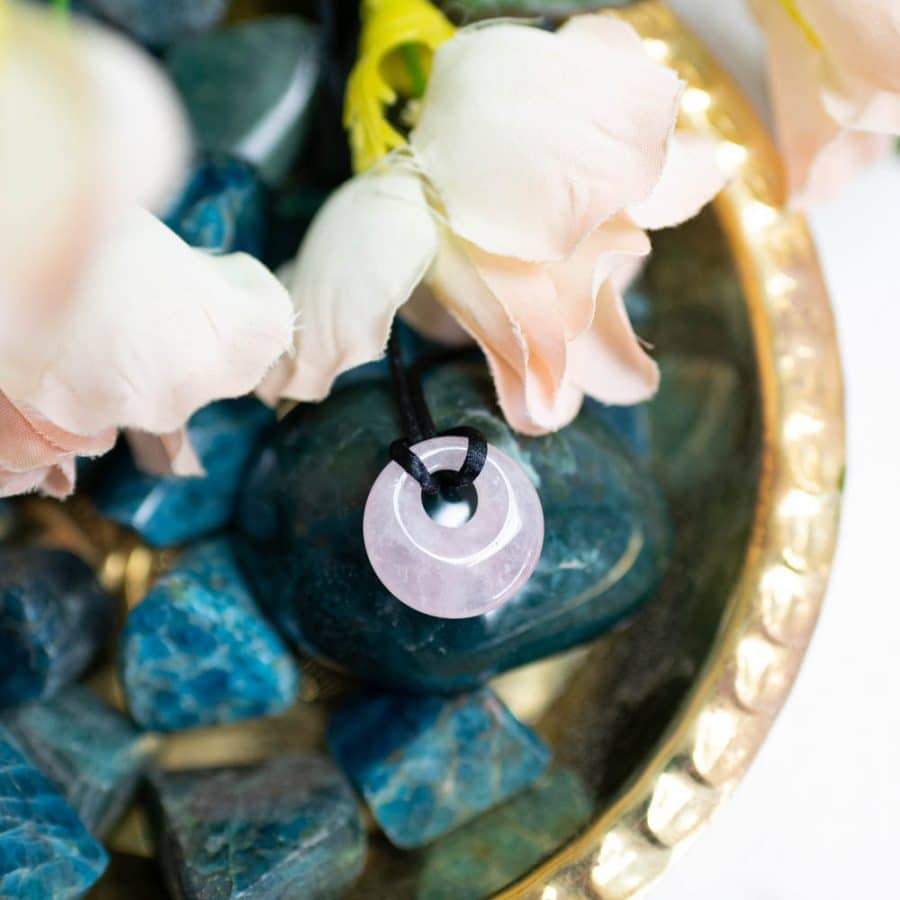 Edelsteen Donut Rozenkwarts (20 mm) - Afbeelding 4