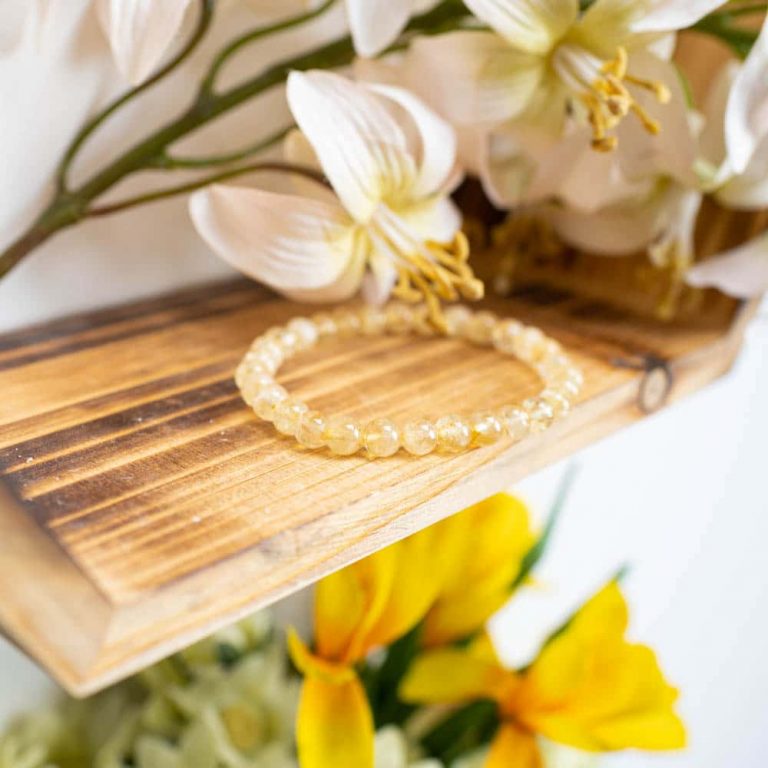 Edelsteen Armband Citrien Geel (6 mm Kralen) - Afbeelding 3