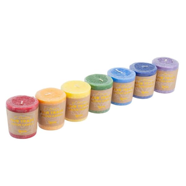 Fair Trade Wenskaarsen | Set 7 Chakra's
