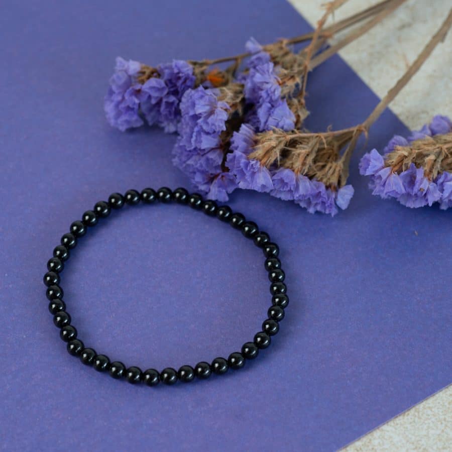 Edelsteen Armband Zwarte Toermalijn (4 mm) - Afbeelding 2