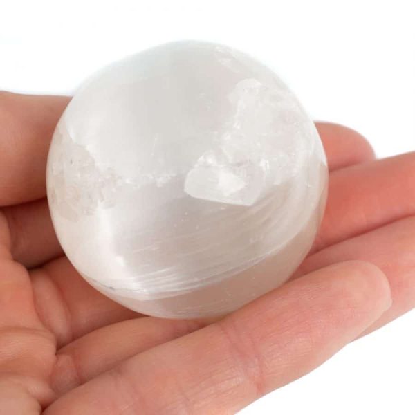 Edelstenen Bol van Seleniet (30 - 40 mm) - Afbeelding 2