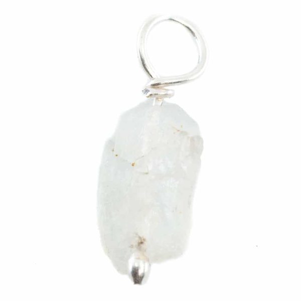 Ruwe Edelsteen Hanger Regenboog Maansteen 925 Zilver (8 | 12 mm)