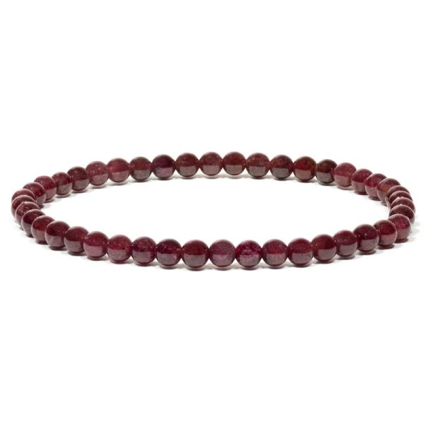 Granaat armband elastisch | 0.4 cm