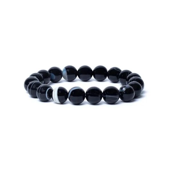 Armband Shiva oog agaat AA kwaliteit elastisch | 1.0 cm