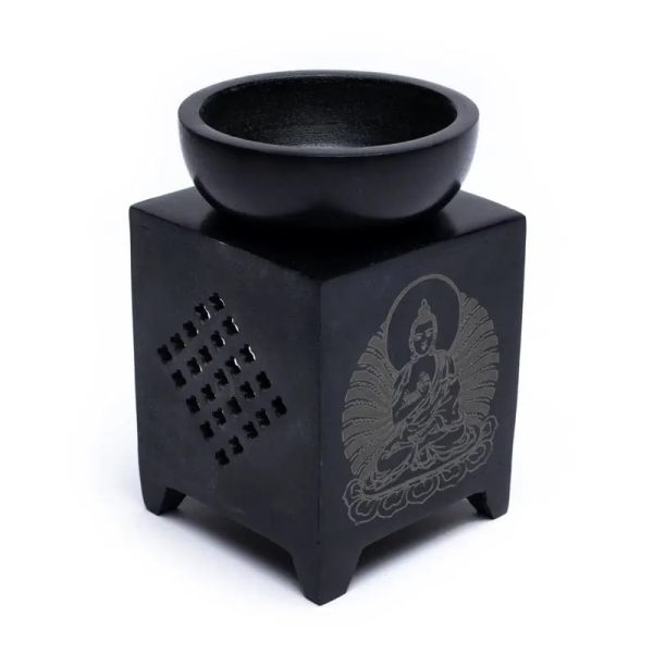 Olieverdamper zeepsteen Buddha | 11 cm