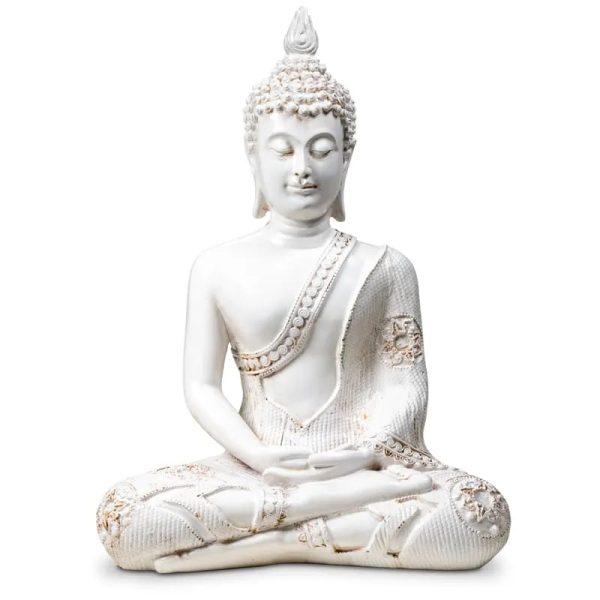 Beeld | Boeddha in Meditatie Wit Thailand