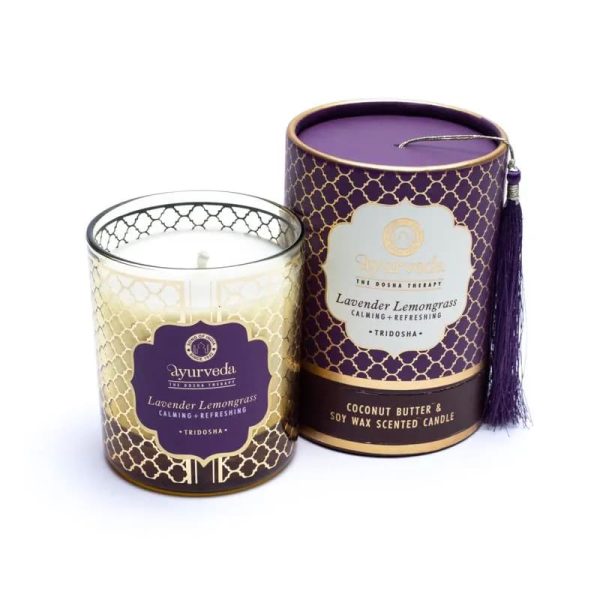 Tridosha lavendel citroengras Ayurveda geurkaars | 200g