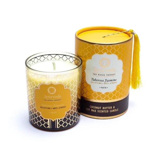 Vata tuberoos jasmijn Ayurveda geurkaars | 200 g