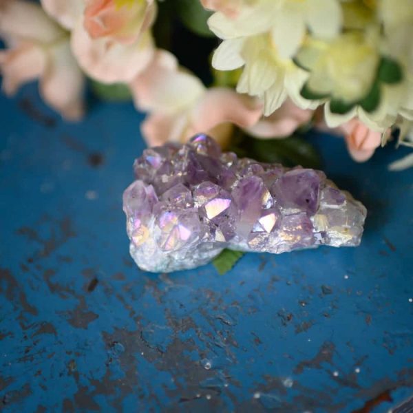 Ruwe Angel Aura Kwarts Edelsteen Cluster 50 - 70 mm - Afbeelding 3