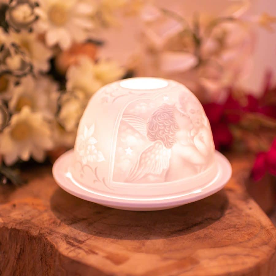 Sfeerlicht Porselein Engelenkus - Afbeelding 3