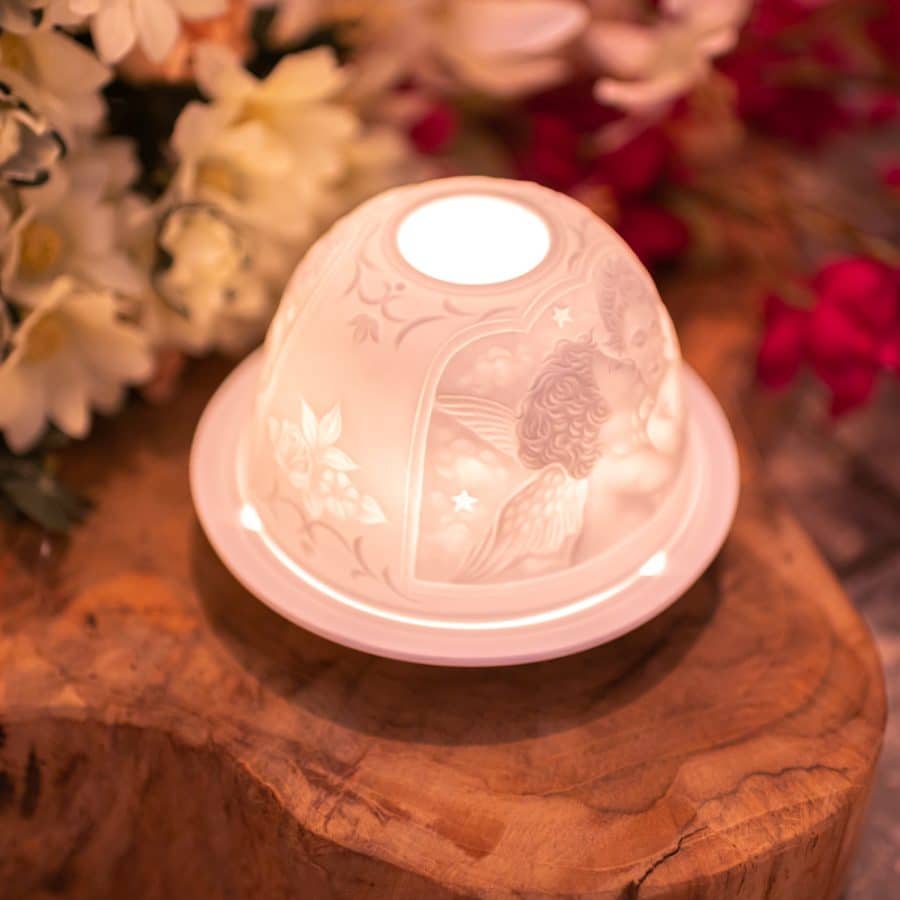 Sfeerlicht Porselein Engelenkus - Afbeelding 2