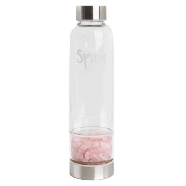Edelsteen Waterfles Rozenkwarts | 400 ml