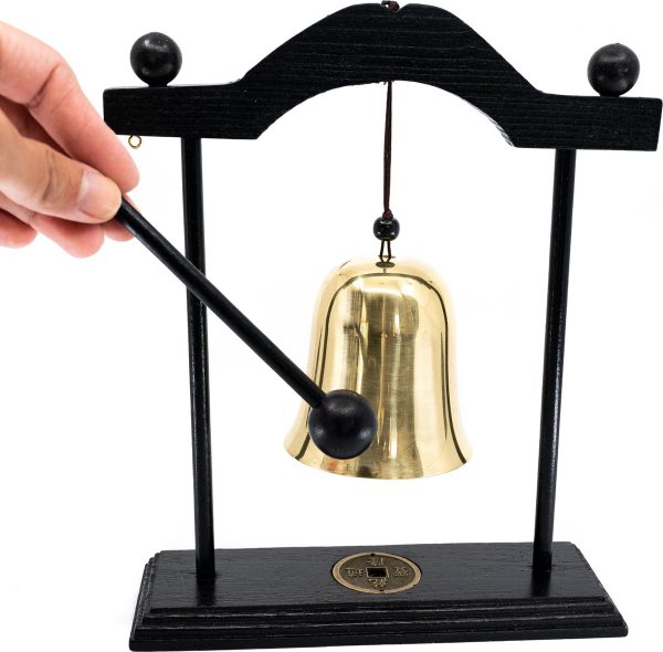 Feng Shui Tafelgong Bel met Klopper en Zwart Frame (25 cm) - Afbeelding 2