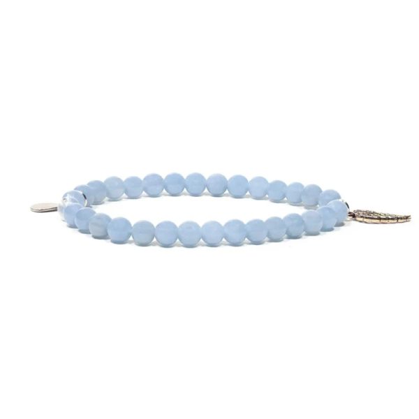 Angeliet armband met engelvleugel elastisch | 0.6 cm - Afbeelding 2