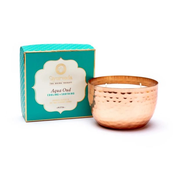 Pitta aqua oud geurkaars met 2 lonten in pot | 200 g - Afbeelding 2