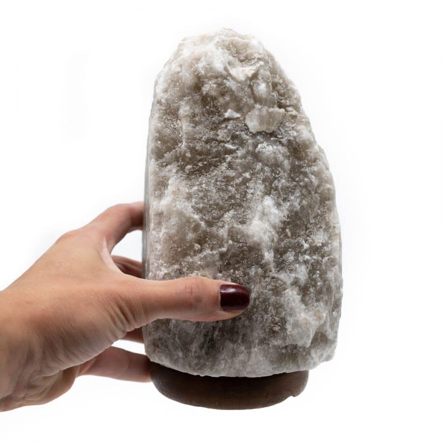 Himalaya Zoutlamp Grijs (1 - 2 kg) ca. 15 x 11 x 9 cm - Afbeelding 3