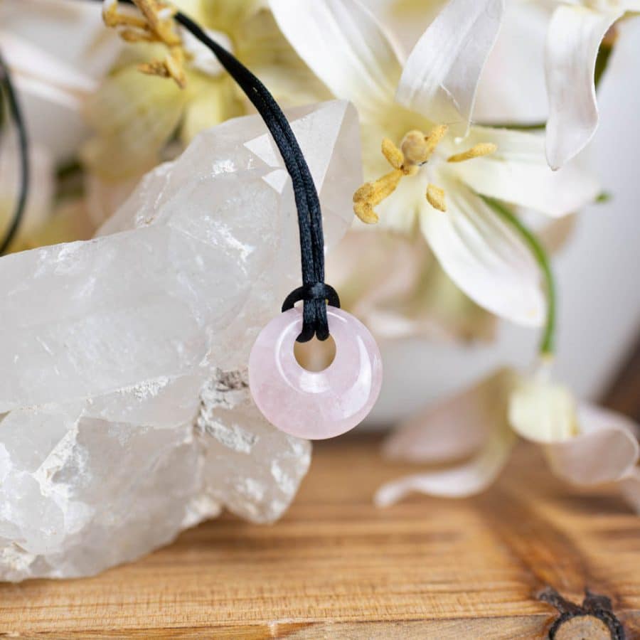 Edelsteen Donut Rozenkwarts (20 mm) - Afbeelding 2