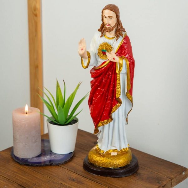 Beeld van Heilig Hart Jezus Christus (30 cm) - Afbeelding 2