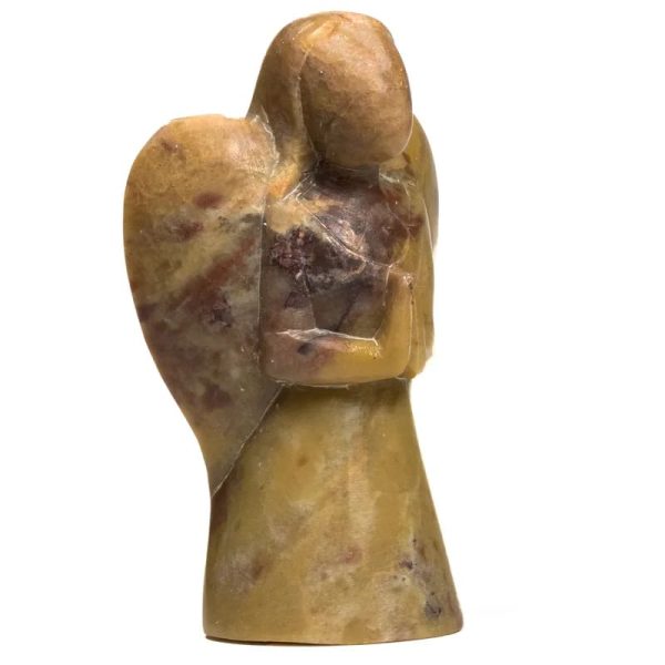 Engelbeeldje zeepsteen naturel | 472 g; 12.5 cm - Afbeelding 2