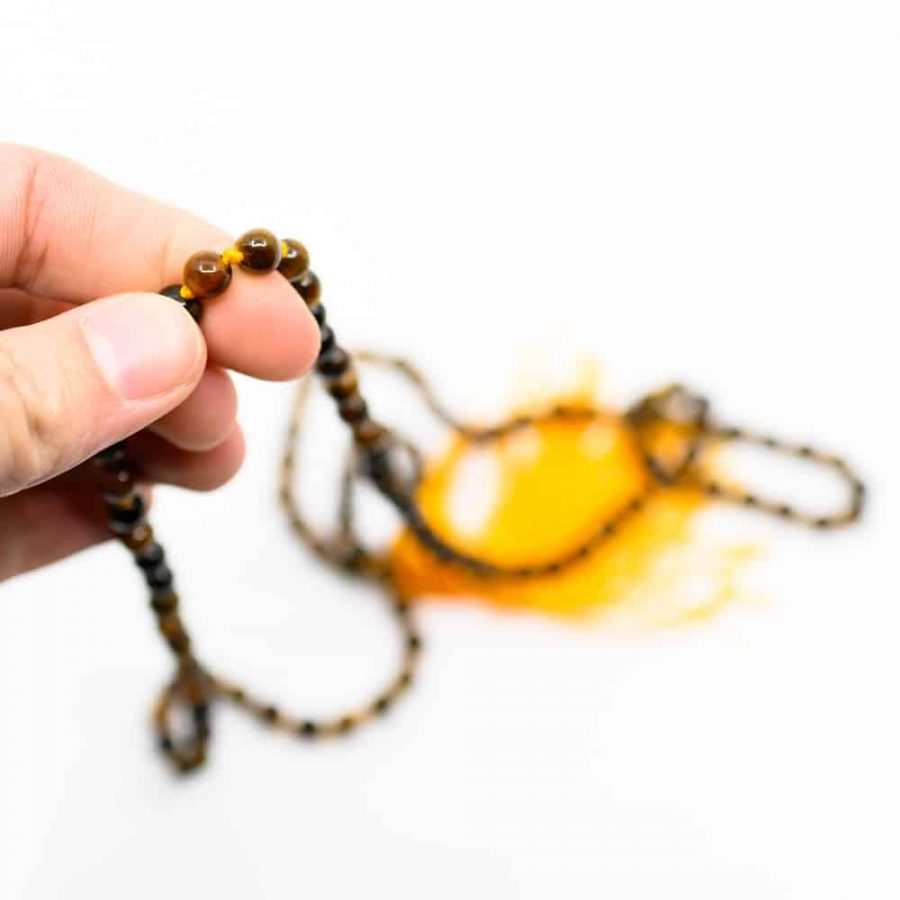 Edelstenen Mala Tijgeroog | 108 kralen - Afbeelding 3