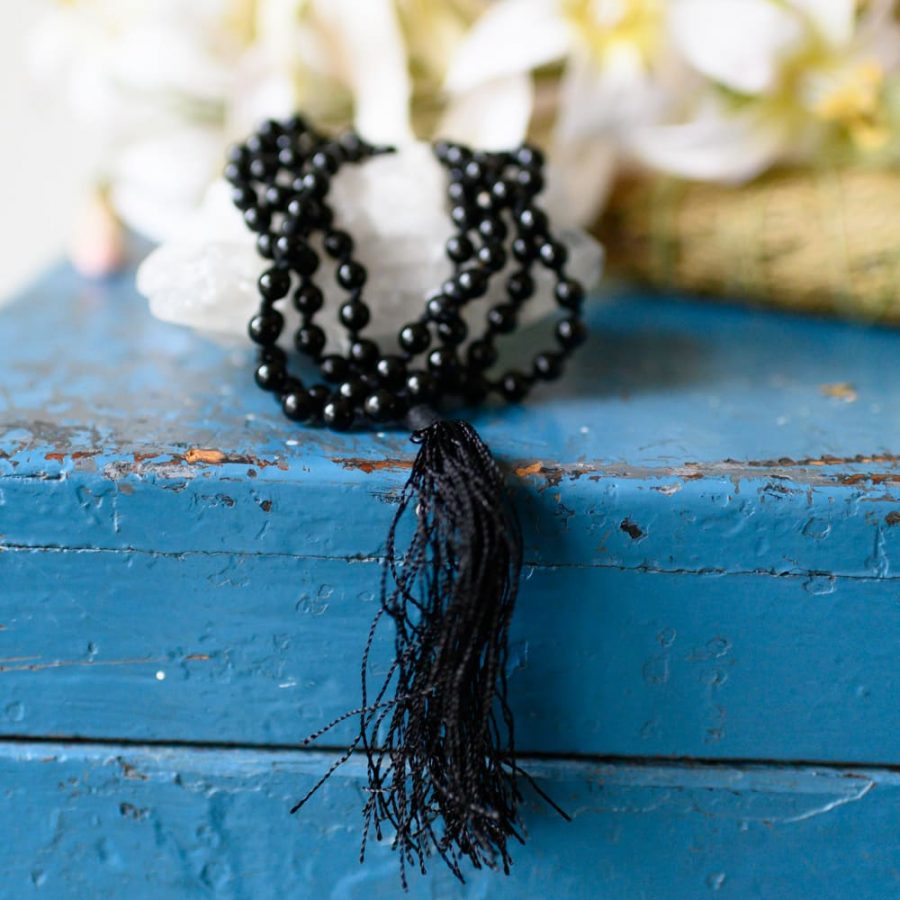 Edelstenen Mala Zwarte Tourmalijn | 108 kralen - Afbeelding 3