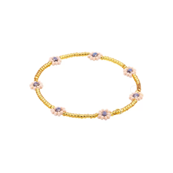Armband Miyuki Bloem Licht Roze