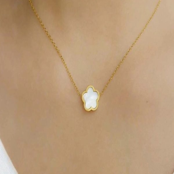 Ketting Klaver Bloem Gold Plated - Afbeelding 2