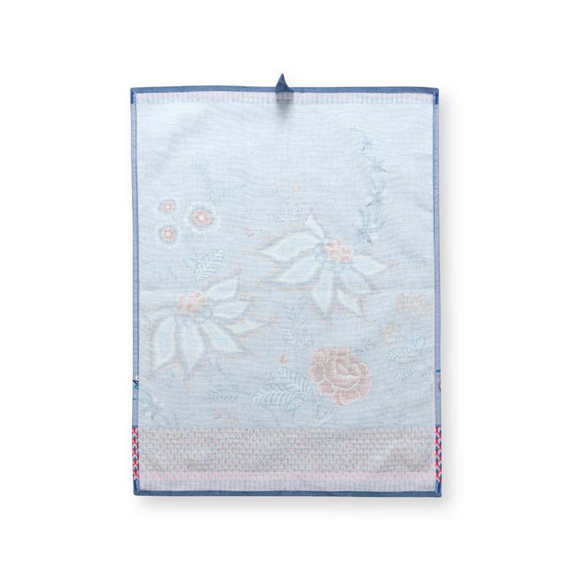Theedoek Flower Festival Blauw 50x70cm - Afbeelding 2
