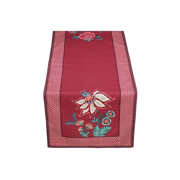 Flower Festival Tafelloper Donkerroze Pink 50 x 150