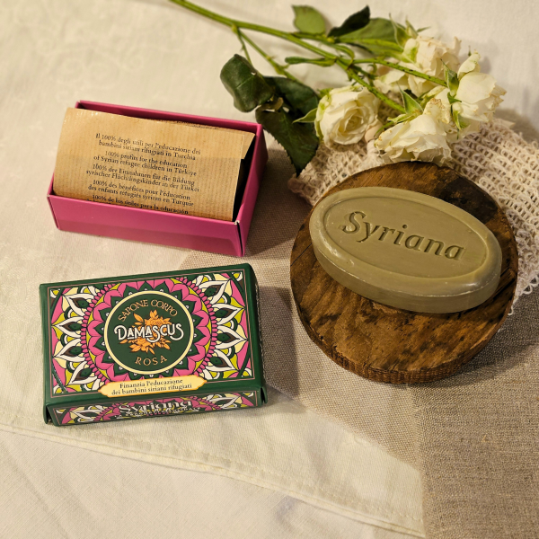 Orient Scent Aleppo Soap, Olive & Laurel 100% profit donated Damascus (Damascus Rose)