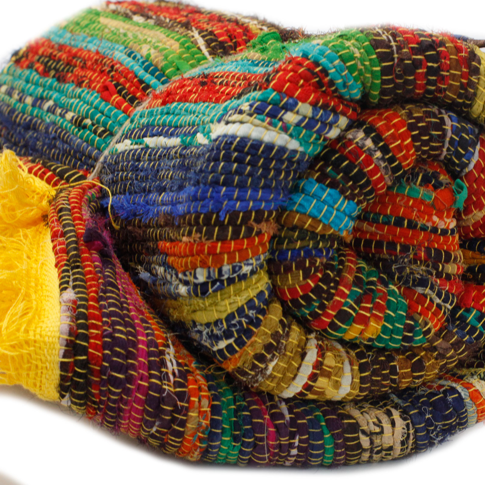 Indiase Recycled Tapijt | Geel | 154 x 90cm - Afbeelding 2