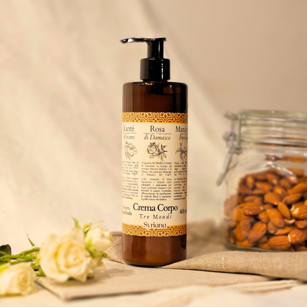 Body Cream "3 worlds" Shea Butter, Almond and Damascus Rose