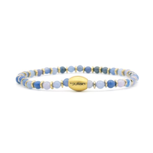Empat dua blauwe kwarts 16 cm wrist size (XS|Ladies), Gold - Afbeelding 2