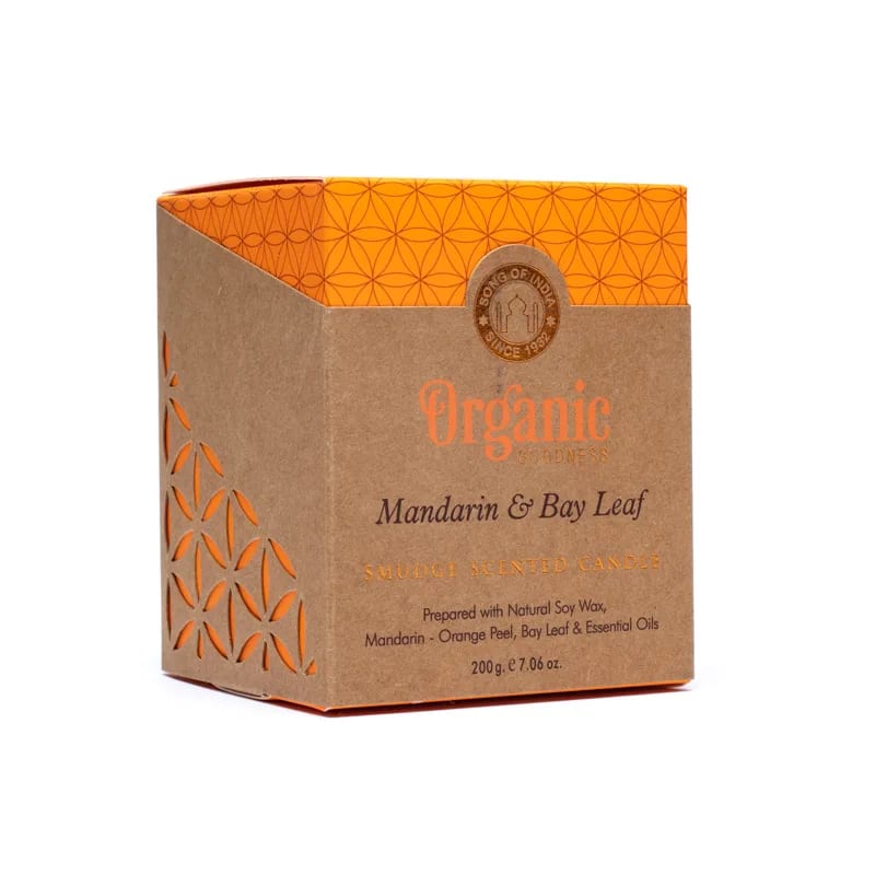Organic Goodness geurkaars Mandarijn & Laurierblad | 200g - Afbeelding 4