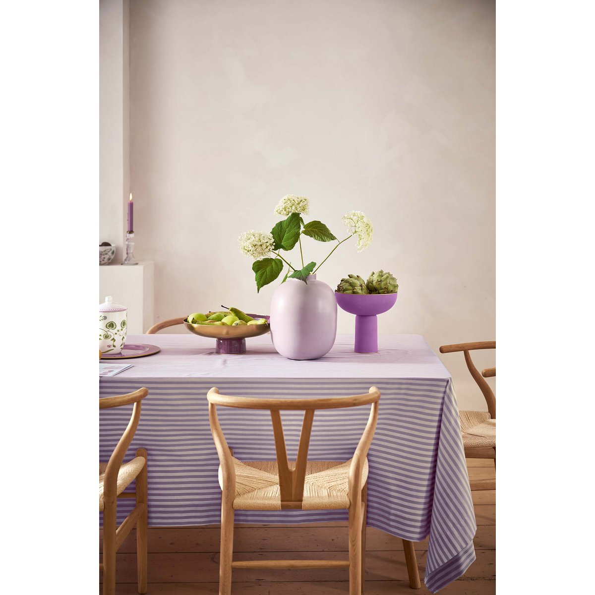 Metalen Vaas Mat Lila 32cm - Afbeelding 2