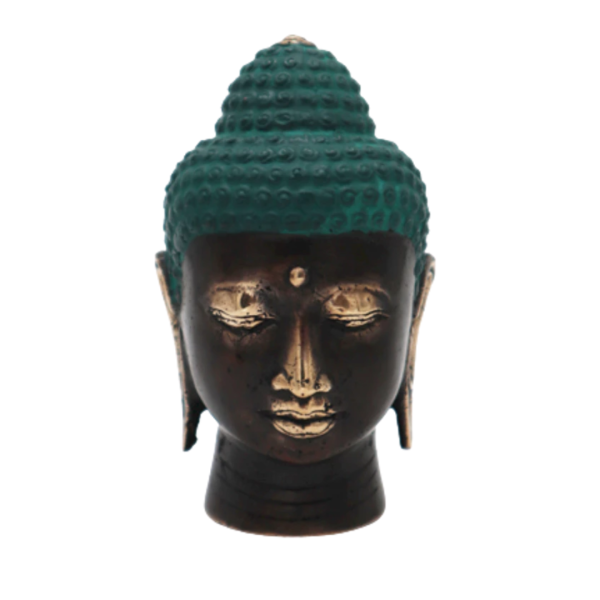 Groot antiek messing Buddha Hoofd