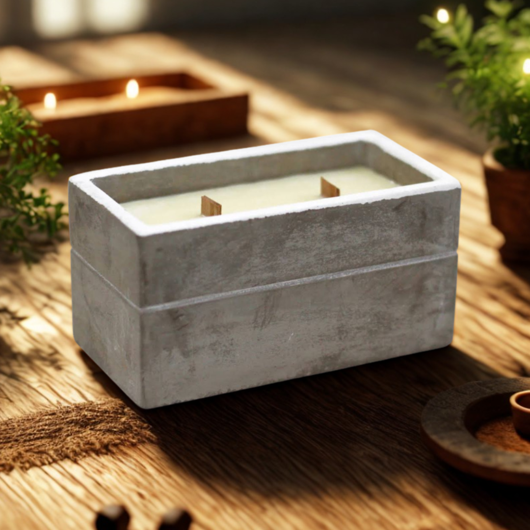 Grote betonnen sojakaars | gekruide Zuidzeekalk - Afbeelding 2