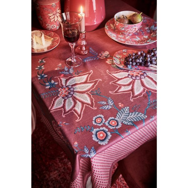 Tafelkleed Flower Festival Donkerroze 140x180cm - Afbeelding 4