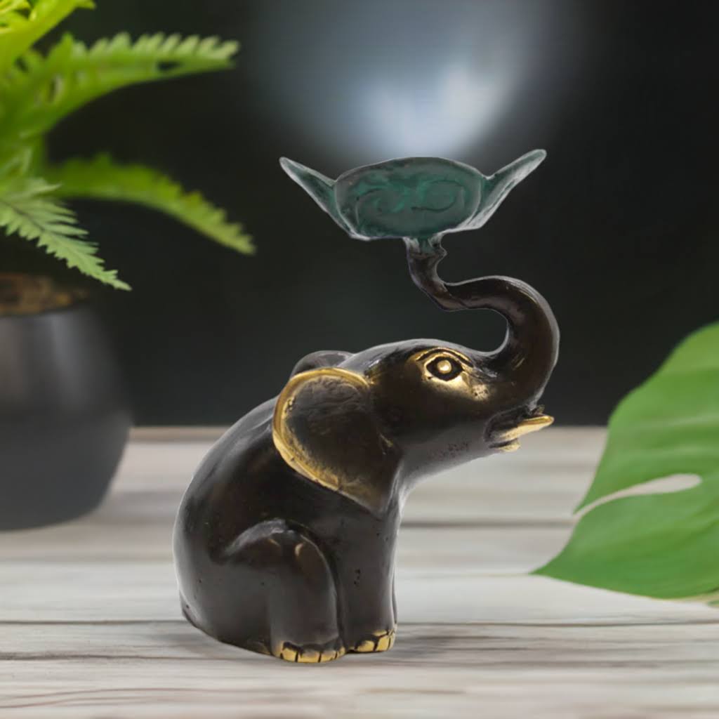 Klein Kunst Olifantenkaars | Wierookhouder - Afbeelding 2