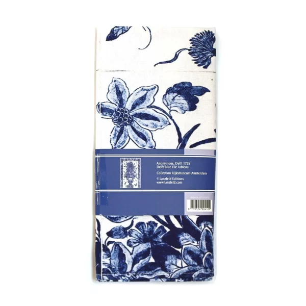 Theedoek, Tegeltableau met blauwe vogels - Afbeelding 2