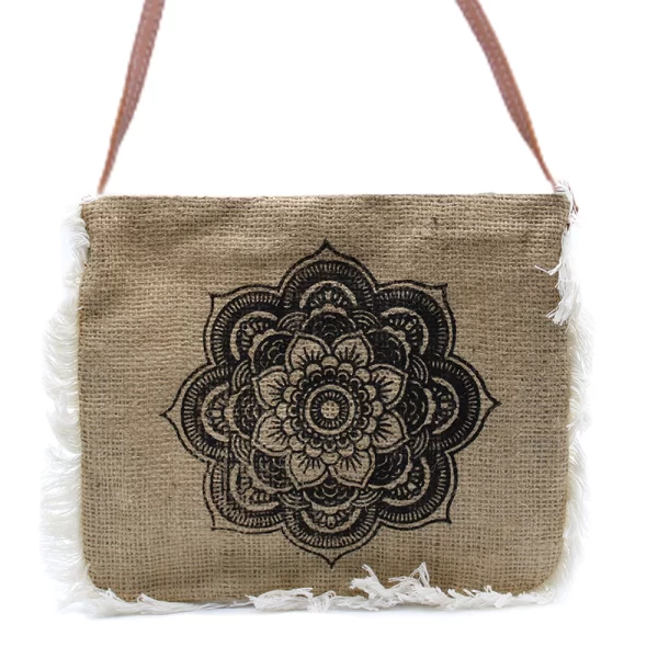 Jute Franje Tas | Mandela Print