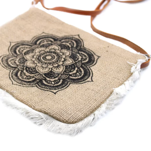 Jute Franje Tas | Mandela Print - Afbeelding 2