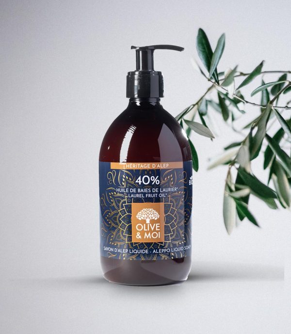 Aleppo | Vloeibare Zeep 60% Biologische Extra Vierge Olijfolie | 40% Biologische Laurierolie