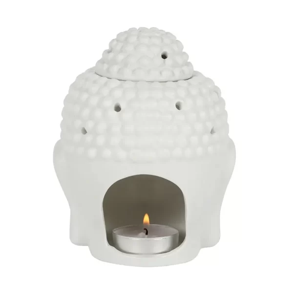 Olie & Waxbrander | Boeddha Hoofd Wit - Afbeelding 4