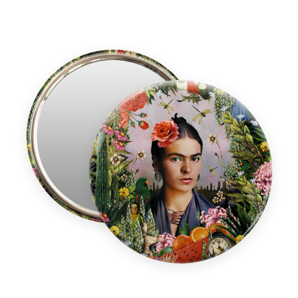 Pocket Mirror | Frida Kahlo Red Floral